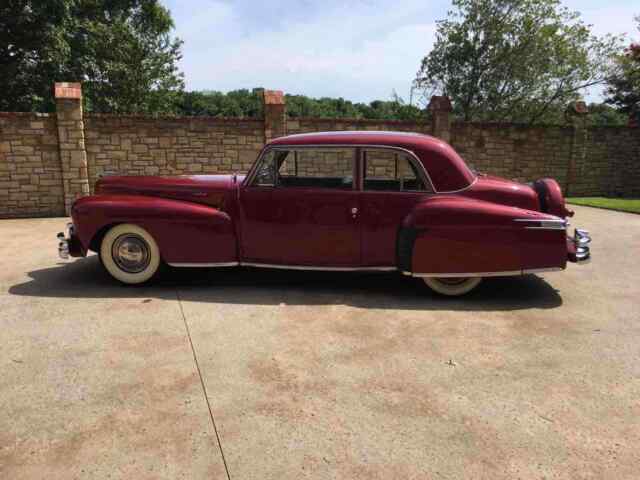 1948 lincoln continental red rwd manual coupe