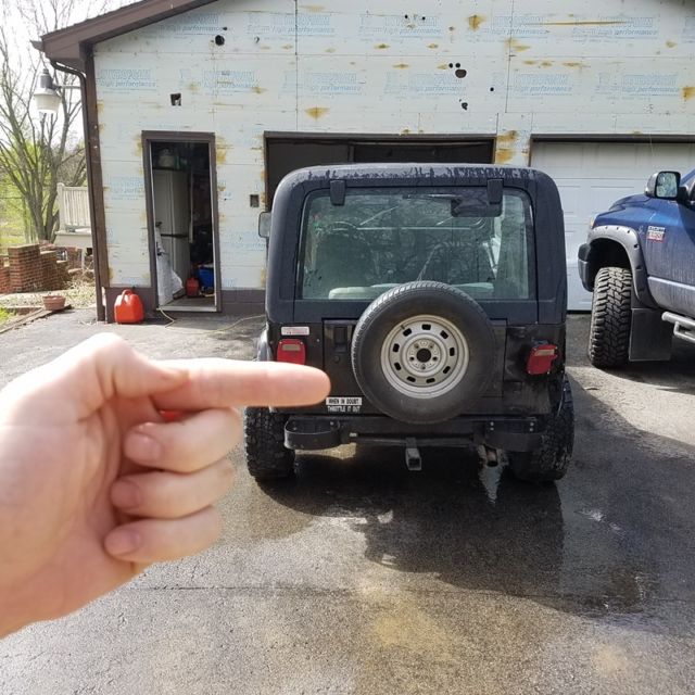 1990 yj with hard and soft top. fixer upper