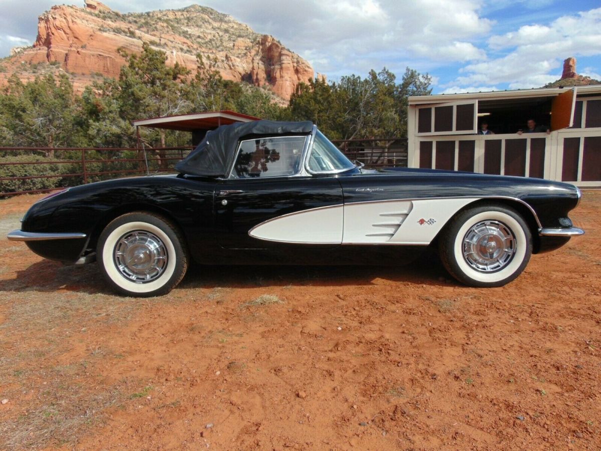 1959 chevrolet corvette restomod convertible w/white coves