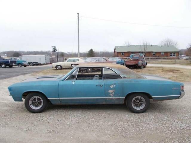 1967 chevrolet chevelle malibu 2 door hardtop, grotto blue, v8 5.7l, auto, ps