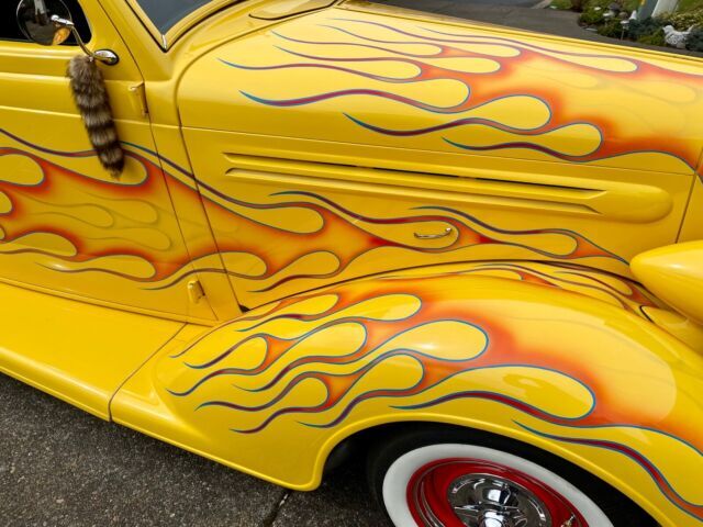 1936 plymouth deluxe sedan yellow rwd automatic