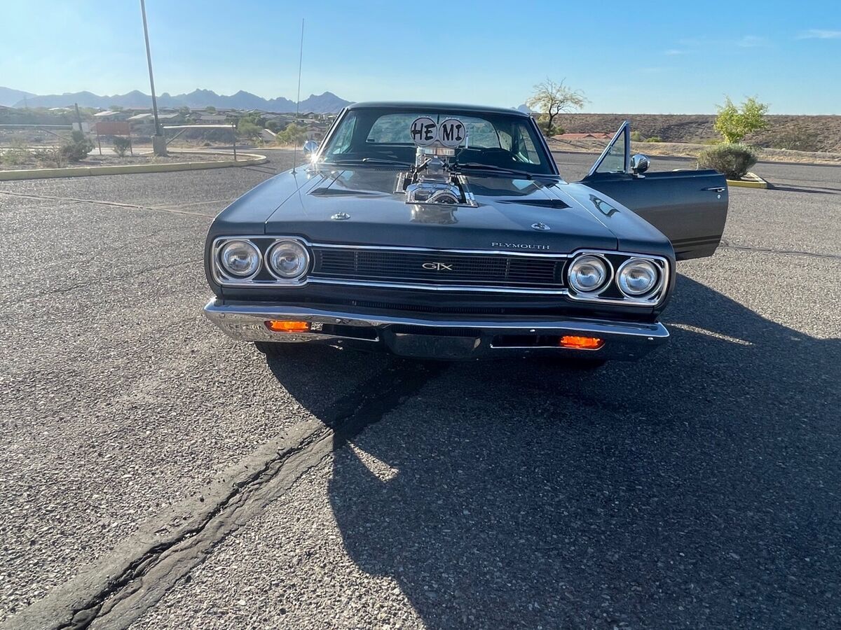 1968 plymouth gtx coupe grey rwd manual 426 hemi