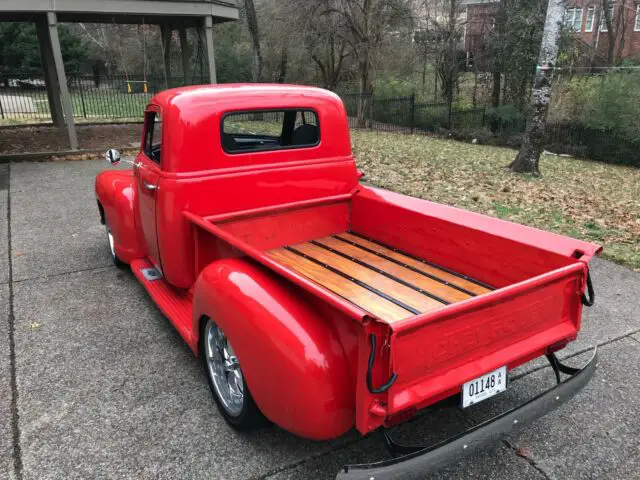 1951 chevy 3100 truck - red - regular cab - v8 - automatic - clean - low reserve