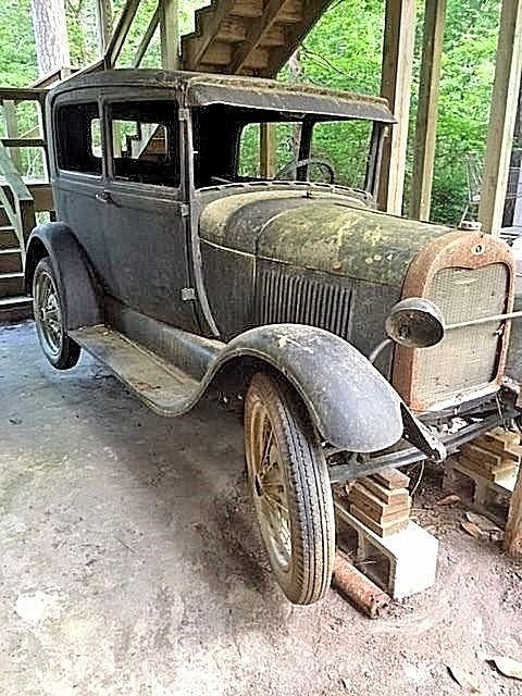 1929 model a ford 2 door sedan motor transmission new glass parts tools books