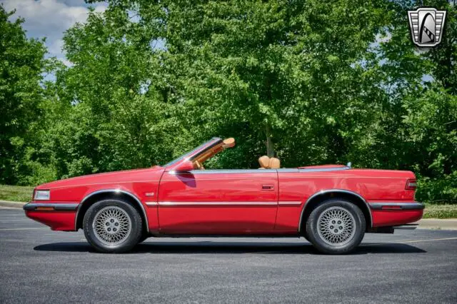red 1989 chrysler tc convertible 2.2l 16v turbo inline 4 5 speed manual availabl