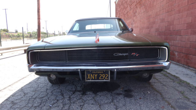 1968 dodge charger r/t original ca car black plates original paint color # match