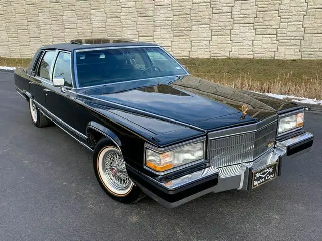 1992 cadillac brougham d'elegance 3x black loaded no reserve wire wheels vogue