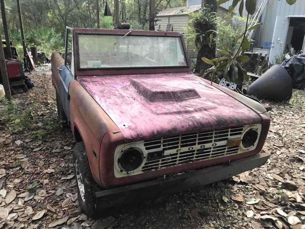 1972 ford bronco red 4wd manual
