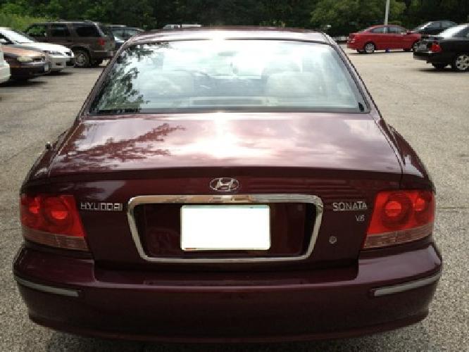 obo used 2005 hyundai sonata gls dark red...low miles in willoughby hills, oh