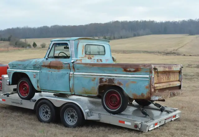 barnfound 1964 chevrolet c10 custom cab swb fleetside pickup truck project