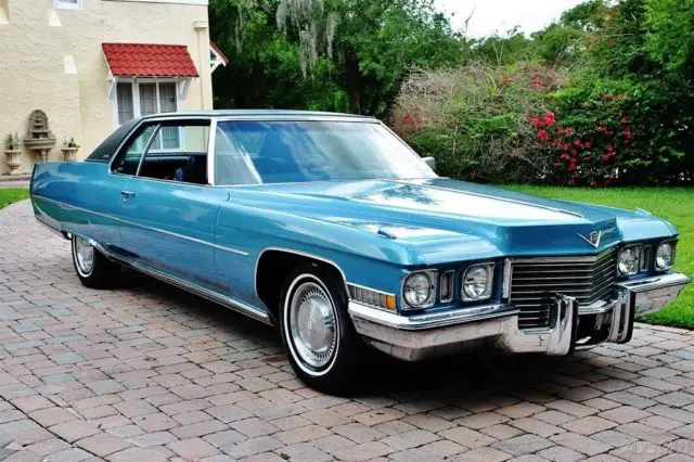 stunning 1972 cadillac coupe deville mostly all original w/ low miles, a/c