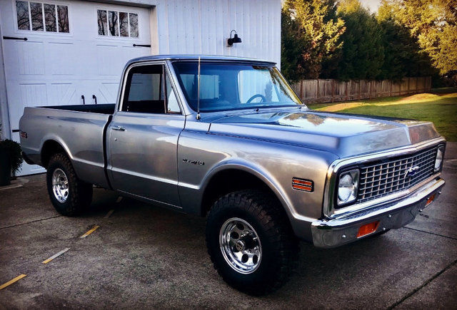 no reserve auction! fresh resto - 4x4 shortbed k10 ! 350 v8, disc brakes & ps!
