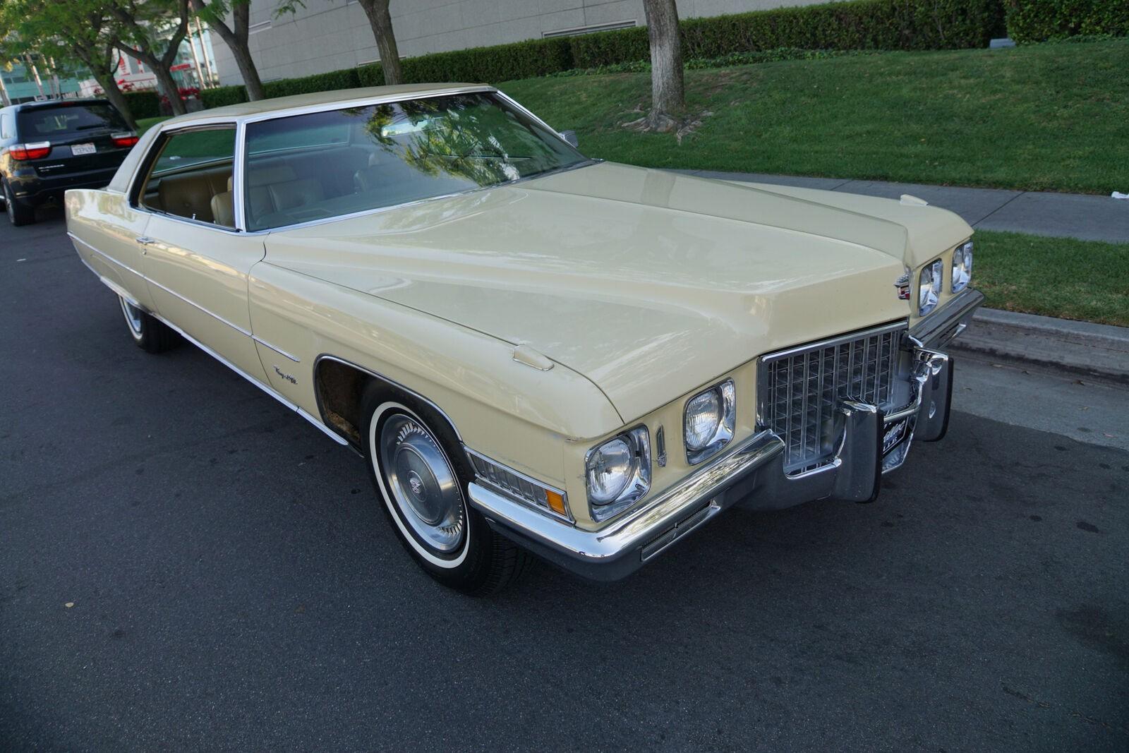 1971 cadillac deville 2 dr 472/345hp v8 hardtop casablanca yellow