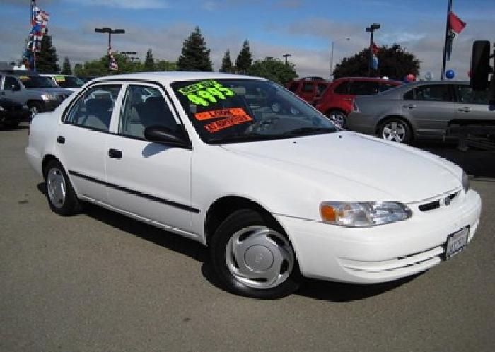 obo 1998 toyota corolla, white in burbank, ca