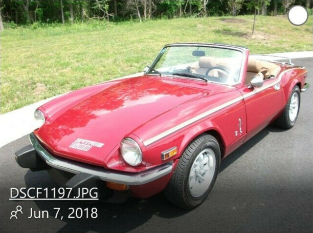 1976 triumph spitfire 1500, 4 speed trans. must be seen!