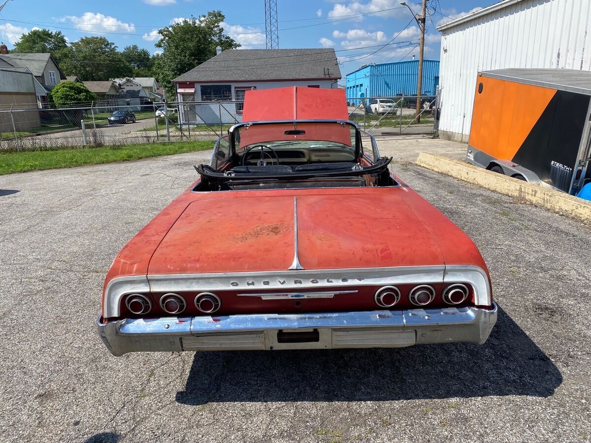 1964 chevrolet impala convertible red rwd automatic impala