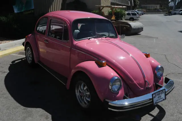 1977 pink volkswagen beetle showcar 105 hp, 1955 cc air conditioning, wow !