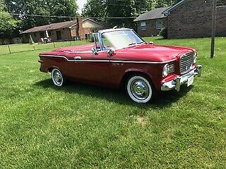 1960 studebaker lark red convertible, very nice