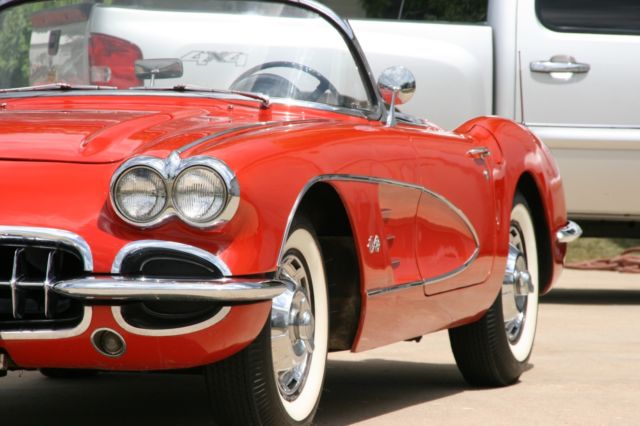 1959 corvette roman red two tops 2 owner car