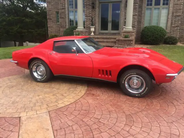 1968 chevrolet corvette base 7.0l red l68