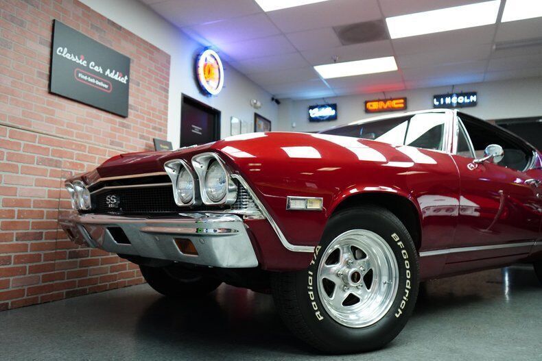 1968 chevrolet chevelle 410 miles matador red coupe 454 v8 4 speed manual
