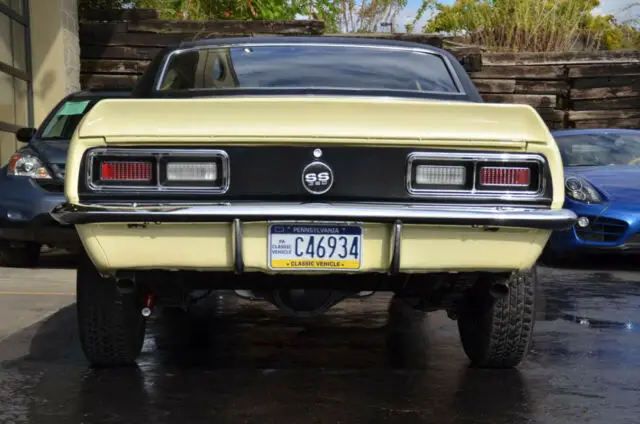1968 chevrolet camaro ss coupe 76250 miles butternut yellow 350 v8 engine 4 spe