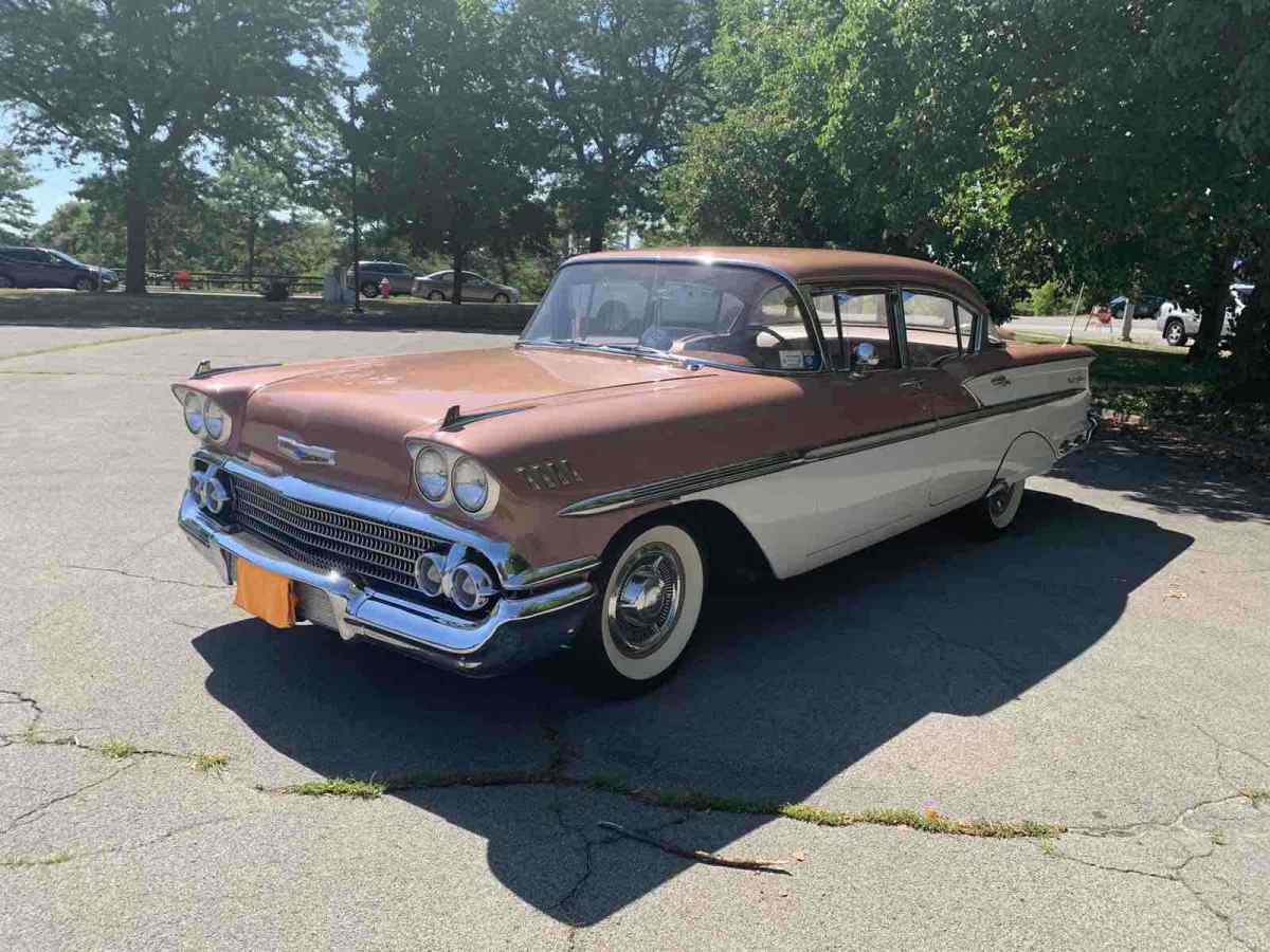 1958 chevrolet bel air sedan white rwd automatic 4 door sedan