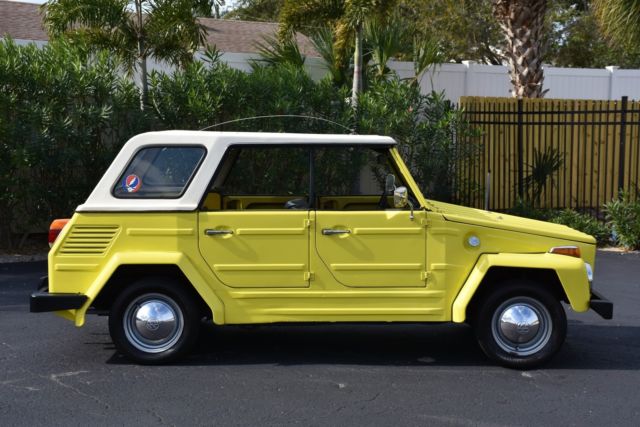 1973 volkswagen thing rare hardtop! 0 yellow convertible w/ hardtop 1.6l 4-speed