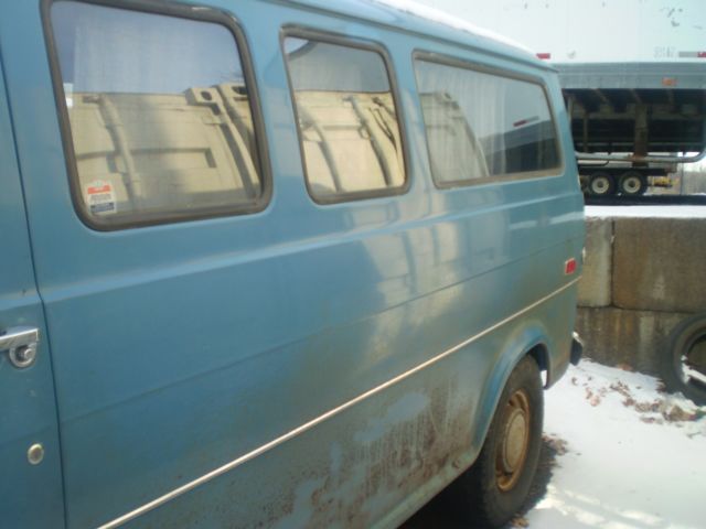 1974 ford van e-200 econoline van blue original solid runs great rare find