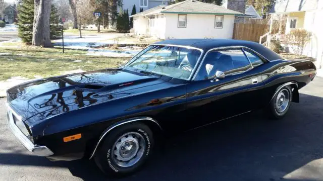 1972 dodge challenger rally 340/727 blk/blk #s matching texas rust free car