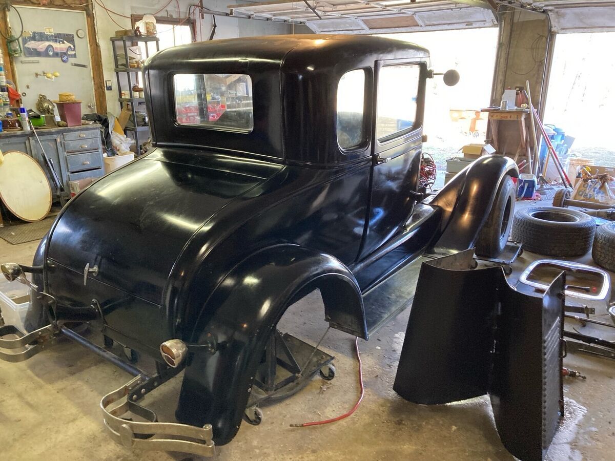 1928 ford model a coupe black rwd automatic 2 door