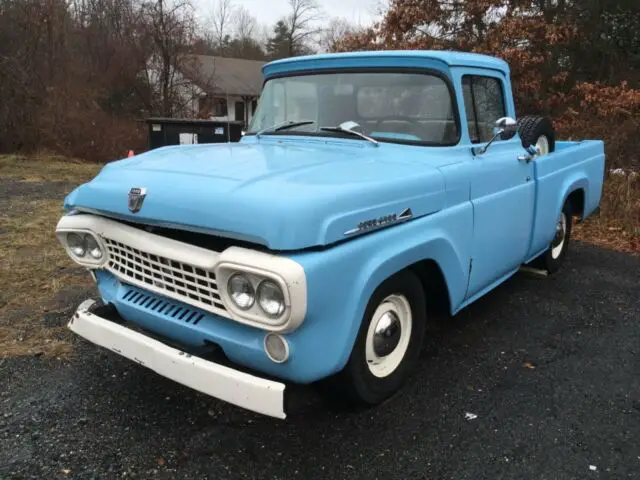 1958 ford f100, hot rod, rat rod, repairable, project