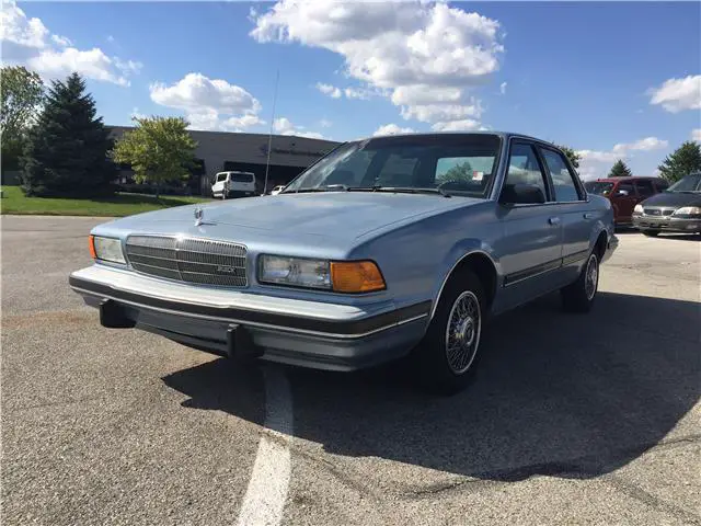 1990 buick century custom 3.3l v6 fwd blue sedan cloth no reserve