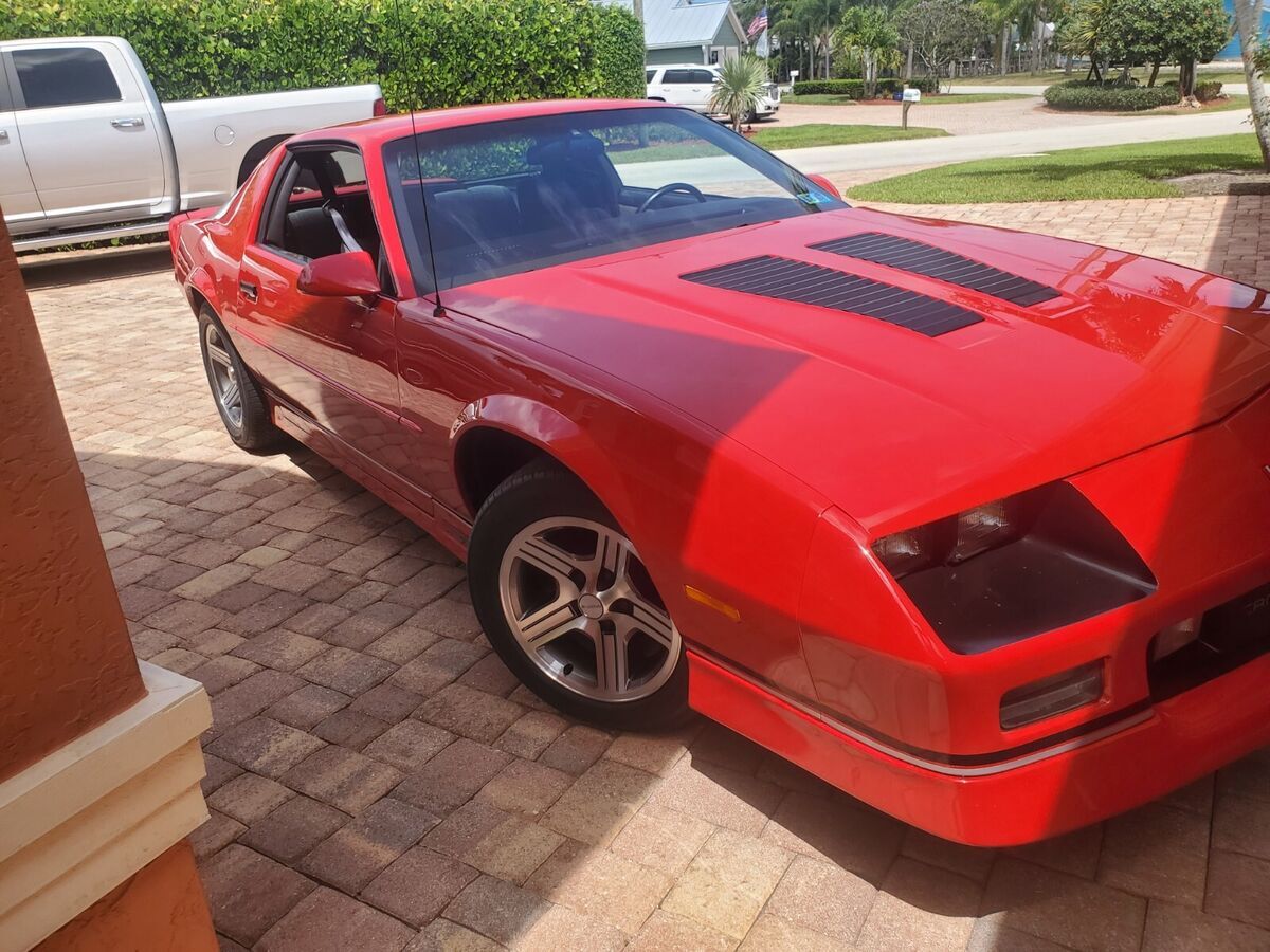 1988 chevrolet iroc z camaro coupe red rwd automatic 5.7l tpi 60,500 miles