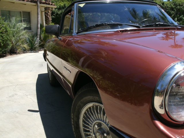 1989 alfa romeo spider veloce convertible 2-door 2.0l