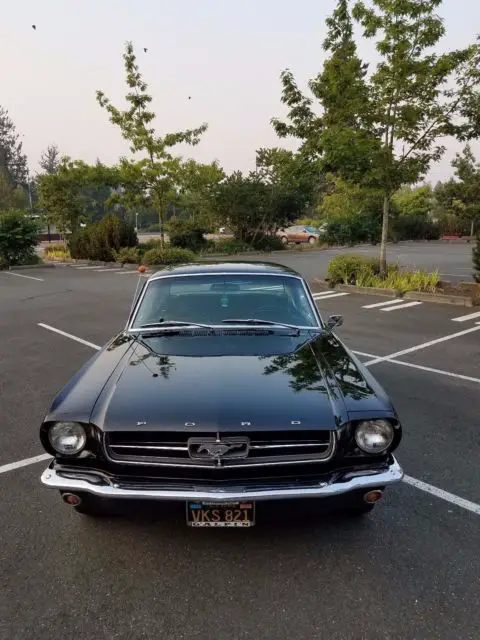 early 1965 mustang d code 4 speed raven black on black april 1964 galpin ford !!