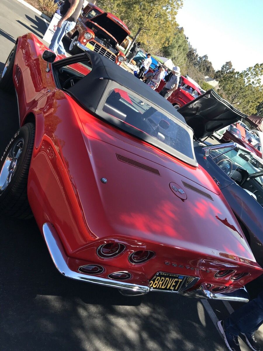 1968 chevrolet corvette c3 convertible red rwd manual standard