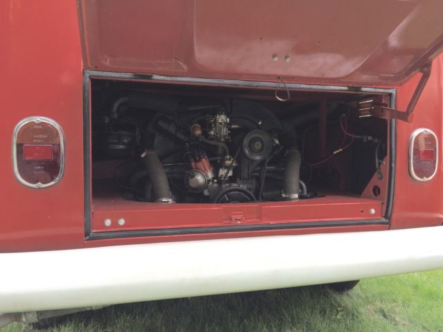 1963 red & white vw 23 window van