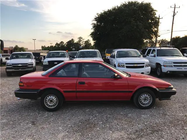 1989 toyota corolla sr5 sport 93,587 miles red 4 cylinder engine 1.6l/97 5-spee