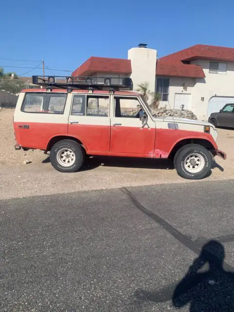 1976 toyota land cruiser wagon suv orange 4wd manual fj55
