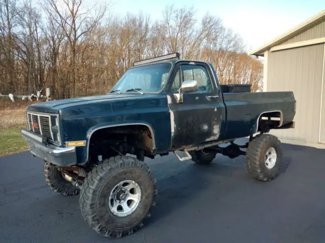 84 gmc square body k1500 4x4 w/5.9 12v p cummins turbo diesel chevy