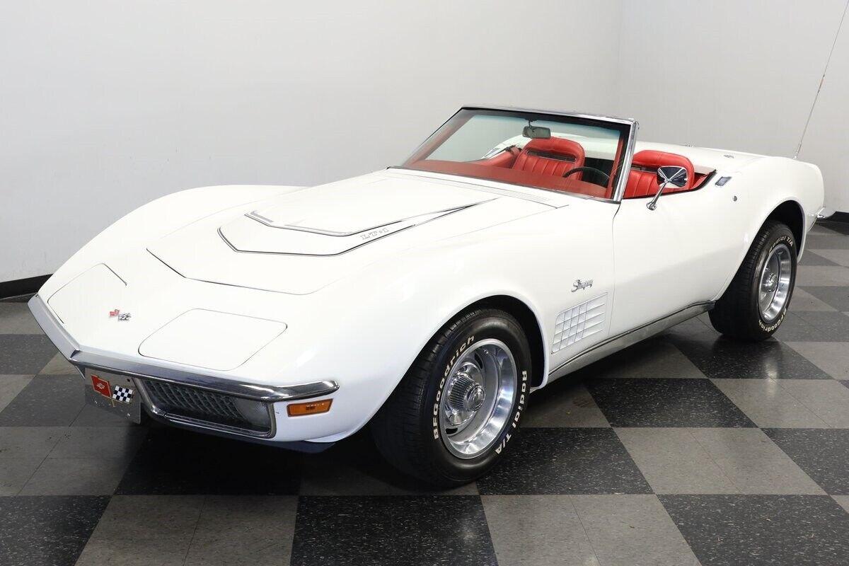 1970 chevrolet corvette white on red 400 v8 996 miles
