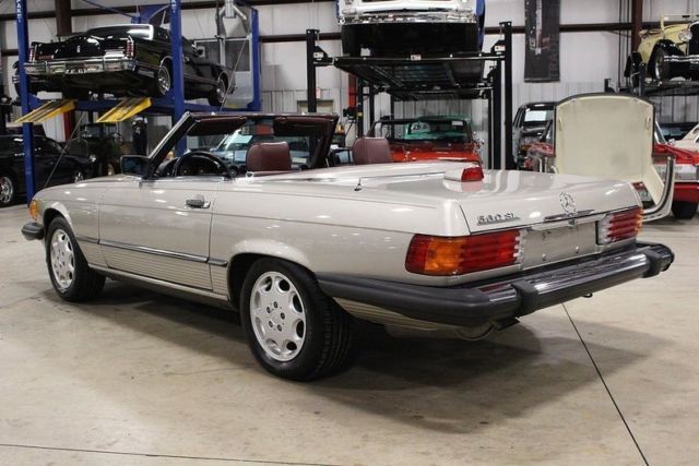 1987 mercedes-benz 560sl 74680 miles smoke silver convertible 5.5 liter v8 auto