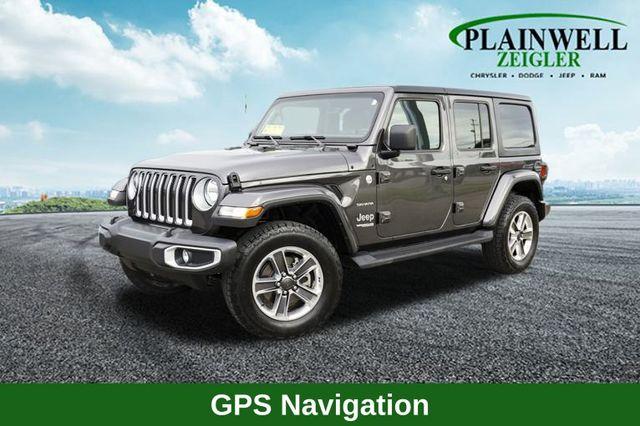 2021 jeep wrangler unlimited sahara 8.4" radio & premium audio group gps navigation