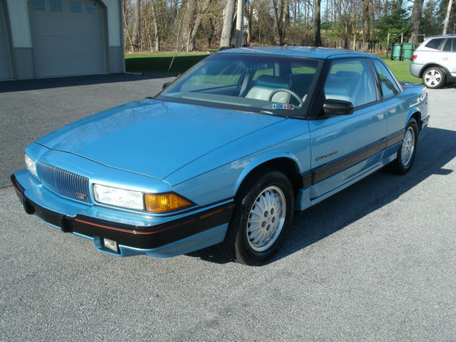 1993 buick regal gran sport 3.8l v6 leather auto medium maui blue all original!!