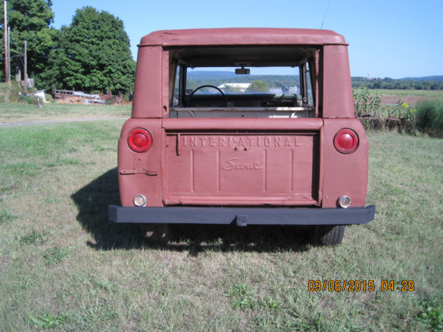 1967 international scout 4cyl 4x4 3 speed runs yard drives project restorable