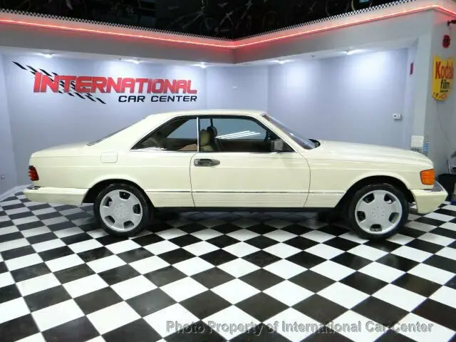 mercedes benz 500sec w126 coupe lorinser ice cold a/c rare color combination!
