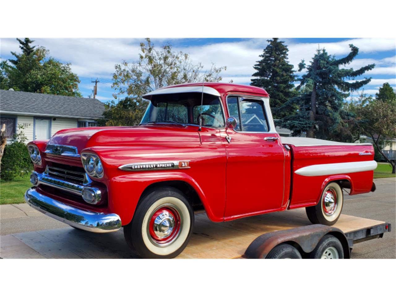 chevrolet 3100 red/white