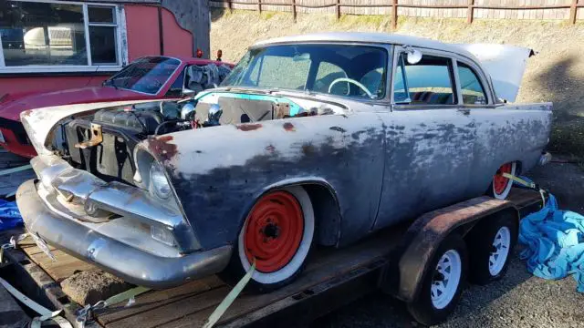 1956 plymouth fury coupe twin carbs and tandem axle car trailer rare video resto