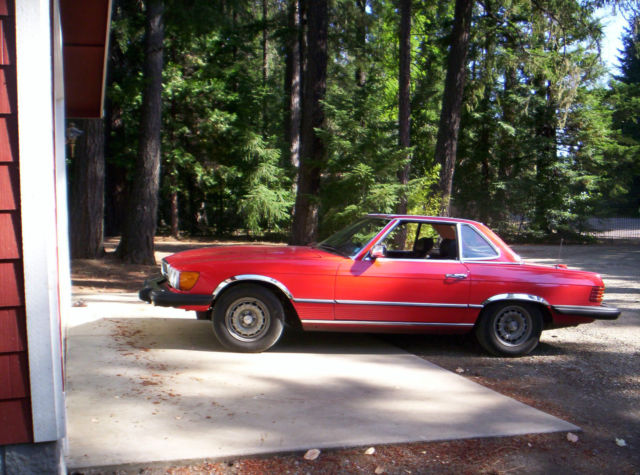 mercedes 1983 380sl hard top and convertible red